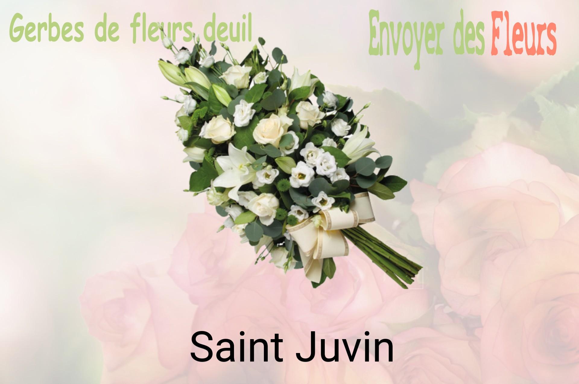 Gerbe de fleurs de deuil livrée à Saint-Juvin